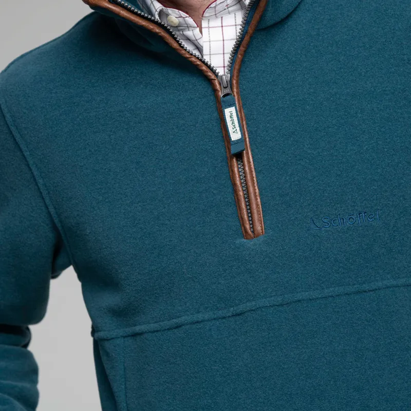 Schoffel Berkeley 1/4 Zip Fleece Dark Teal-3